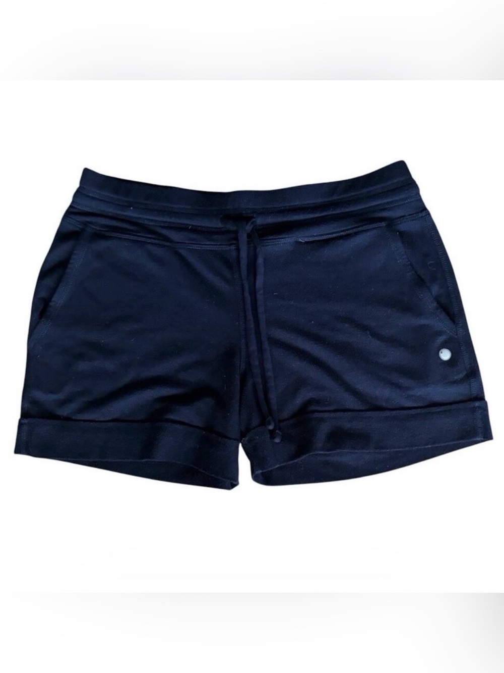 Yogalicious Lux City Life Black Drawstring Lounge Athletic Shorts Sz M
